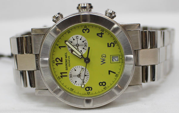 RAYMOND WEIL W1 Parsifal Chronograph 6800 Lime Dial Watch 35mm