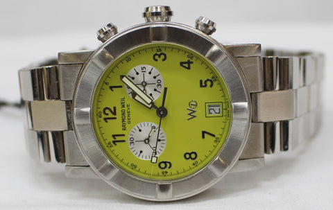 RAYMOND WEIL W1 Parsifal Chronograph 6800 Lime Dial Watch 35mm