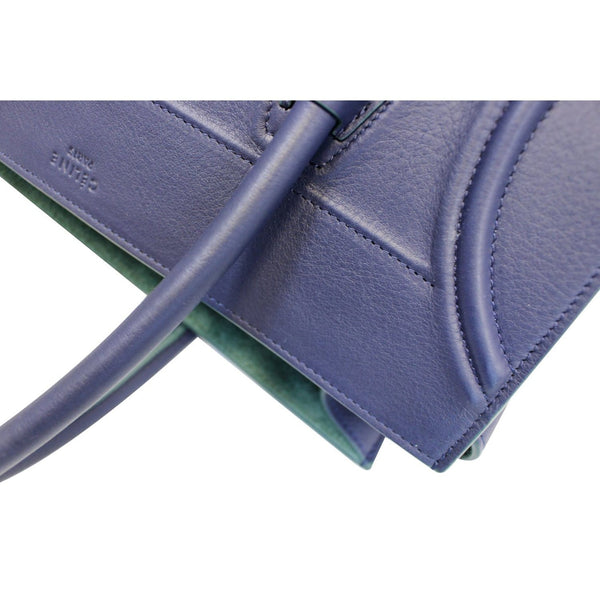 CELINE Medium Phantom Luggage Navy Blue Leather Tote Bag