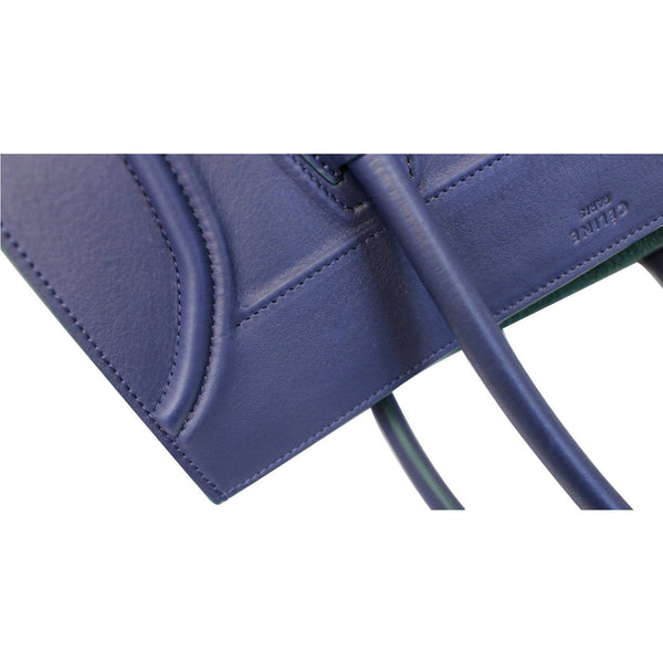 CELINE Medium Phantom Luggage Navy Blue Leather Tote Bag