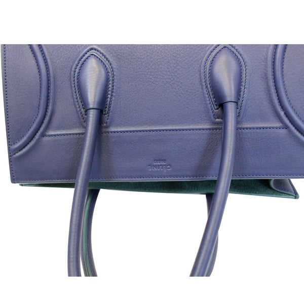 CELINE Medium Phantom Luggage Navy Blue Leather Tote Bag