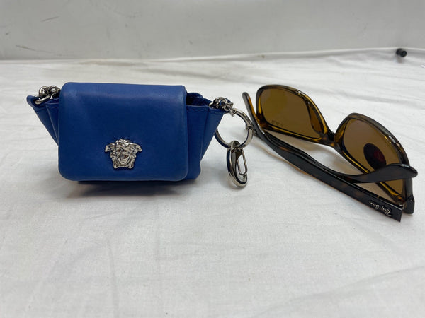 VERSACE Micro Sultan Keychain Blue