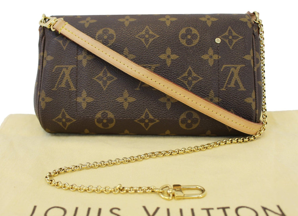 🌸Louis Vuitton Favorite PM Monogram Clutch Chain Purse Crossbody
