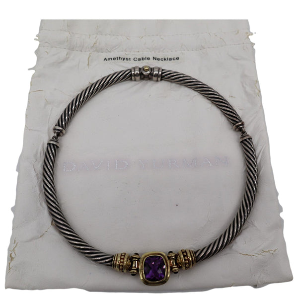 DAVID YURMAN Sterling Silver Amethyst Cable Necklace