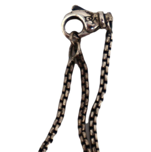 DAVID YURMAN Chiclet Small Sterling Silver Triple Drop Pendant Blue Topaz Necklace