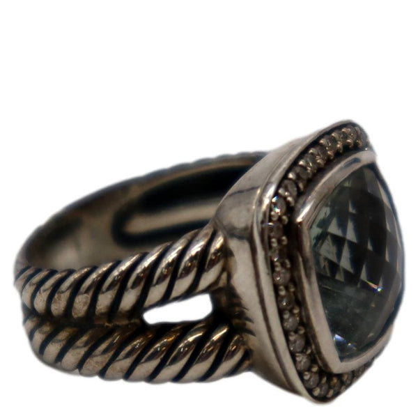 DAVID YURMAN Albion Sterling Silver Prasiolite Diamond Moonlight Ring
