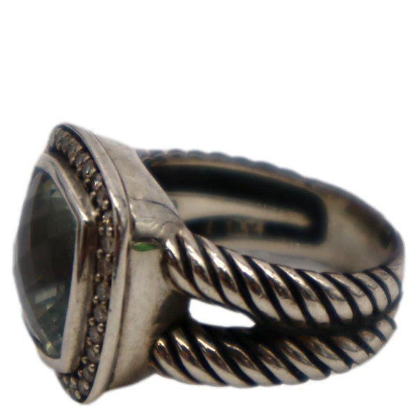 DAVID YURMAN Albion Sterling Silver Prasiolite Diamond Moonlight Ring