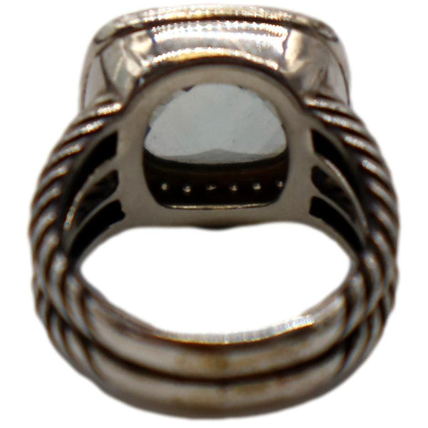 DAVID YURMAN Albion Sterling Silver Prasiolite Diamond Moonlight Ring