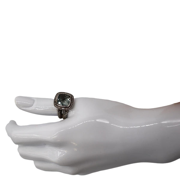 DAVID YURMAN Albion Sterling Silver Prasiolite Diamond Moonlight Ring