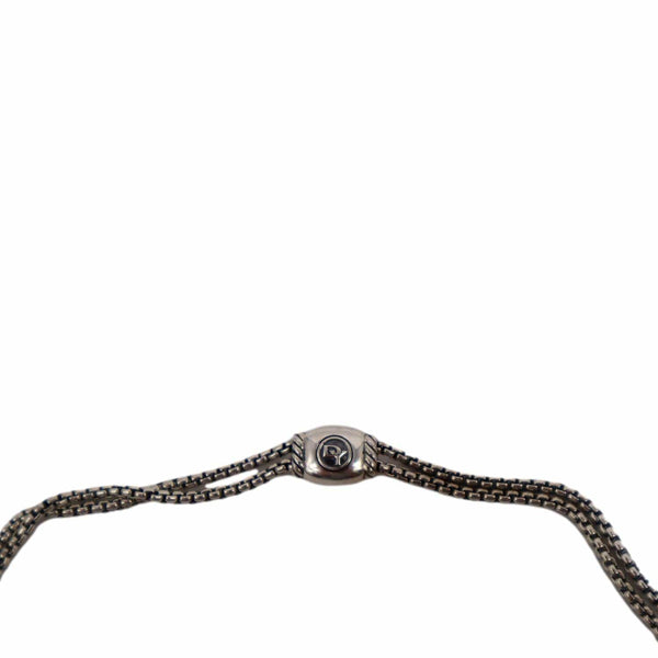 DAVID YURMAN Novella Y-Necklace Pave Diamond Silver Multicolor