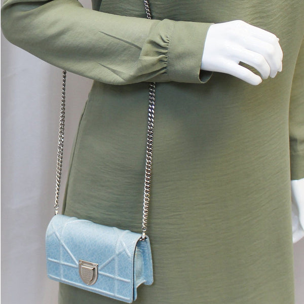 Christian Dior Aqua Blue Mini Diorama Shoulder bag