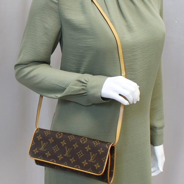 LOUIS VUITTON Twin GM Monogram Canvas Pochette Shoulder Bag