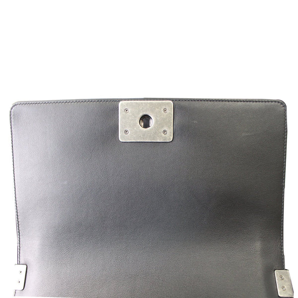 CHANEL Boy Medium Lambskin Leather Shoulder Bag Black