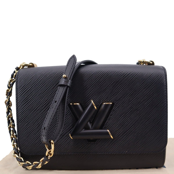 LOUIS VUITTON Twist Epi Leather Crossbody Bag Black