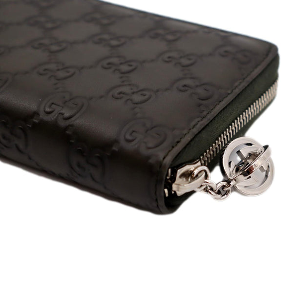 GUCCI GG Leather Zippy Wallet Brown 233025