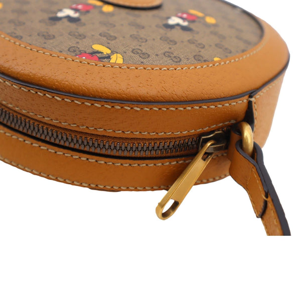 GUCCI x Disney Round Supreme Canvas Shoulder Bag Brown 603938