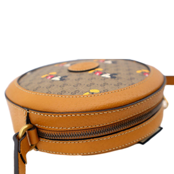 GUCCI x Disney Round Supreme Canvas Shoulder Bag Brown 603938