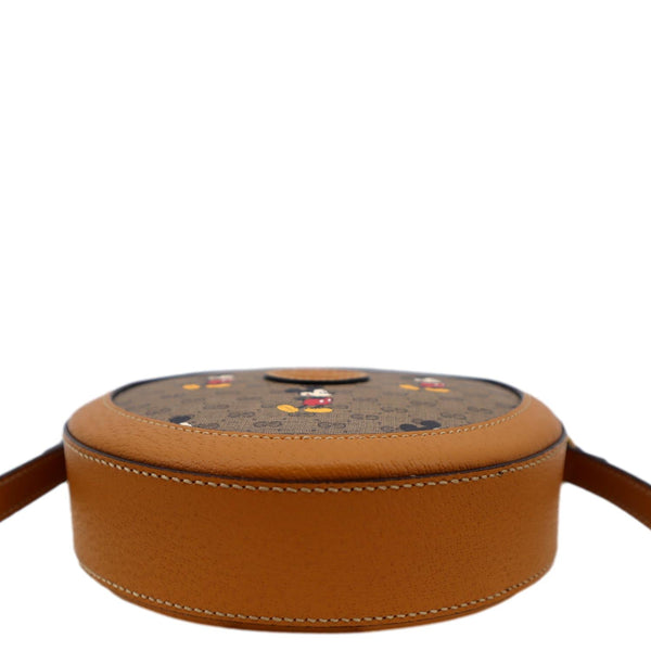 GUCCI x Disney Round Supreme Canvas Shoulder Bag Brown 603938