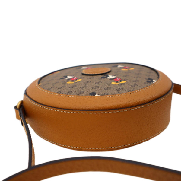 GUCCI x Disney Round Supreme Canvas Shoulder Bag Brown 603938