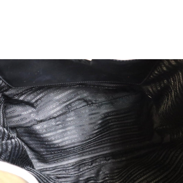 PRADA Milano Double Pocket Leather Backpack Bag Black