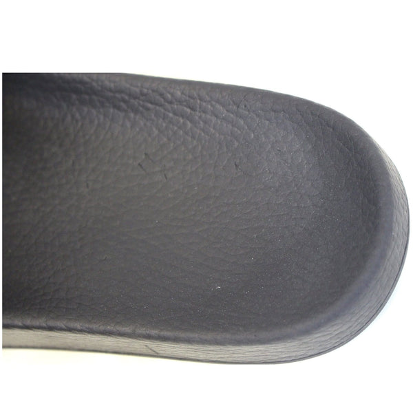 Gucci Black Supreme Canvas Slide Sandal - Last Call | heal place