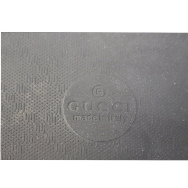 Gucci Black Supreme Canvas Slide Sandal - Last Call | Gucci logo