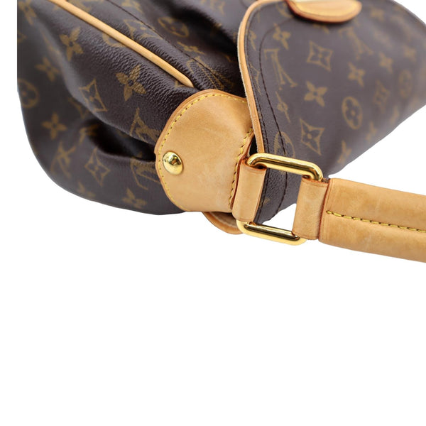 LOUIS VUITTON Beverly MM Monogram Canvas Satchel Bag Brown