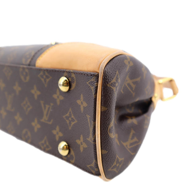 LOUIS VUITTON Beverly MM Monogram Canvas Satchel Bag Brown