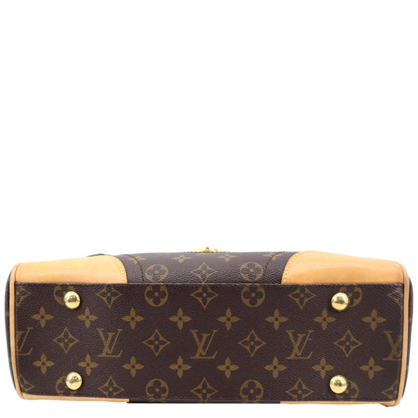 LOUIS VUITTON Beverly MM Monogram Canvas Satchel Bag Brown