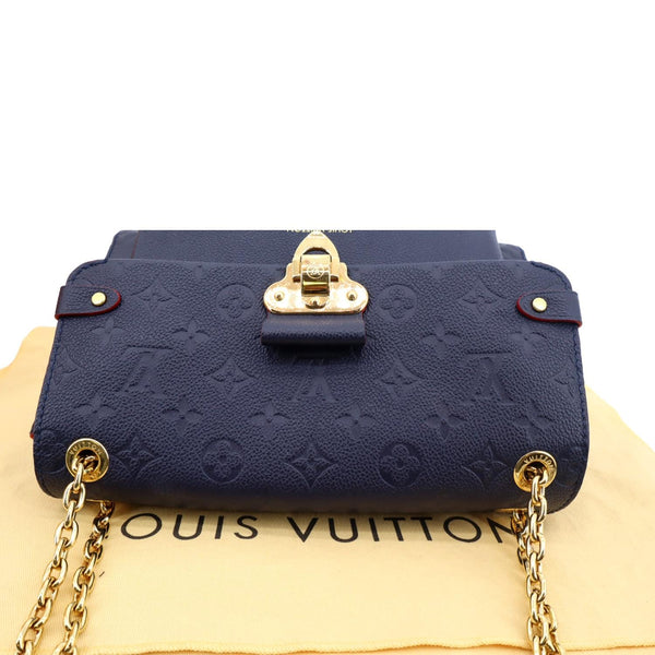 LOUIS VUITTON Vavin PM Monogram Empreinte Leather Shoulder Bag Blue