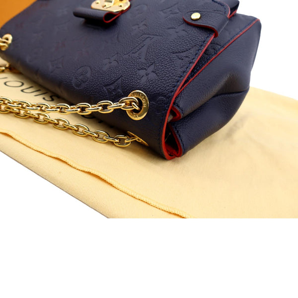 LOUIS VUITTON Vavin PM Monogram Empreinte Leather Shoulder Bag Blue