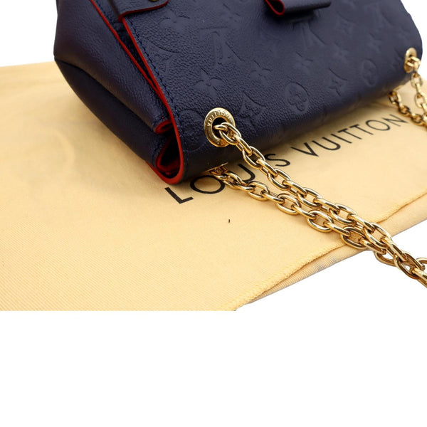 LOUIS VUITTON Vavin PM Monogram Empreinte Leather Shoulder Bag Blue