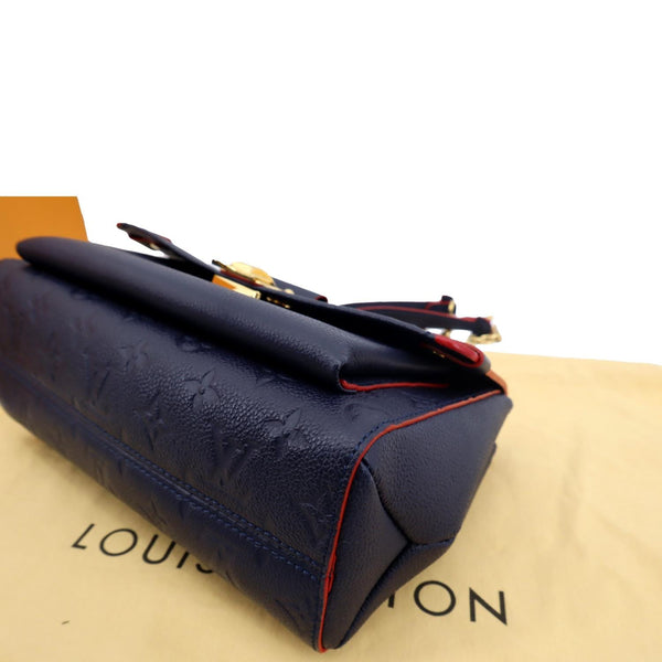 LOUIS VUITTON Vavin PM Monogram Empreinte Leather Shoulder Bag Blue