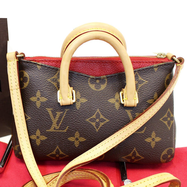 LOUIS VUITTON Nano Pallas Monogram Canvas Shoulder Crossbody Bag