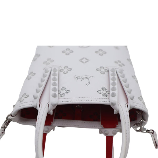 Christian Louboutin Cabata Mini Leather Tote Bag White - Top