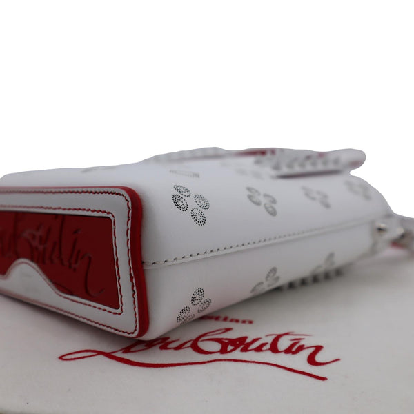 Christian Louboutin Cabata Mini Leather Tote Bag White - Bottom Right