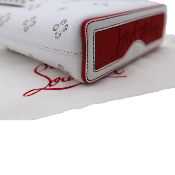 Christian Louboutin Cabata Mini Leather Tote Bag White - Bottom Left