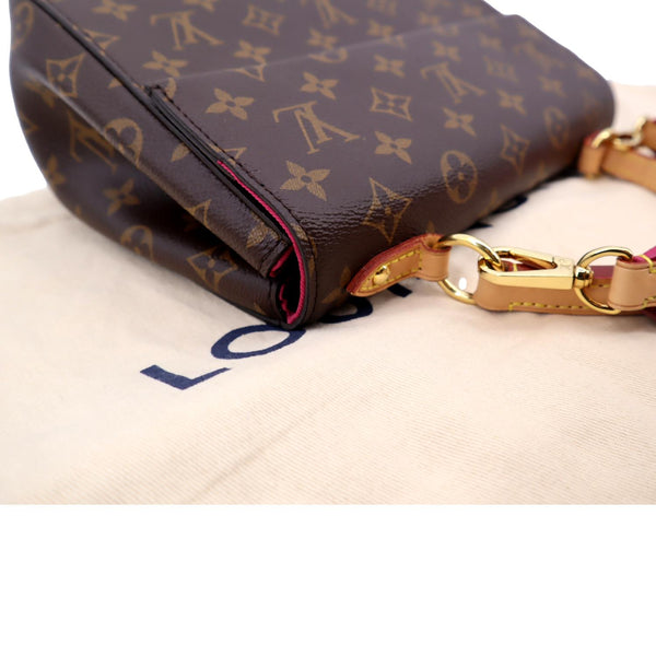 LOUIS VUITTON Cluny BB Monogram Canvas Shoulder Bag Fuchsia