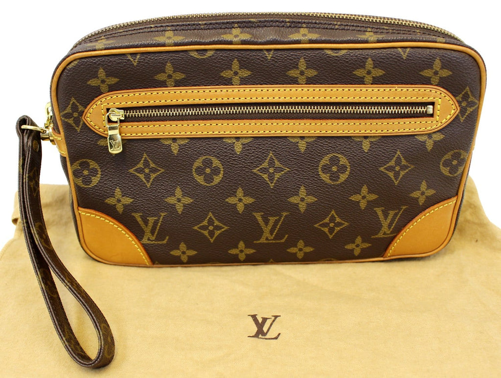 Louis Vuitton Monogram Pochette Marly Dragonne Wristlet Clutch Pouch  Leather ref.469732 - Joli Closet