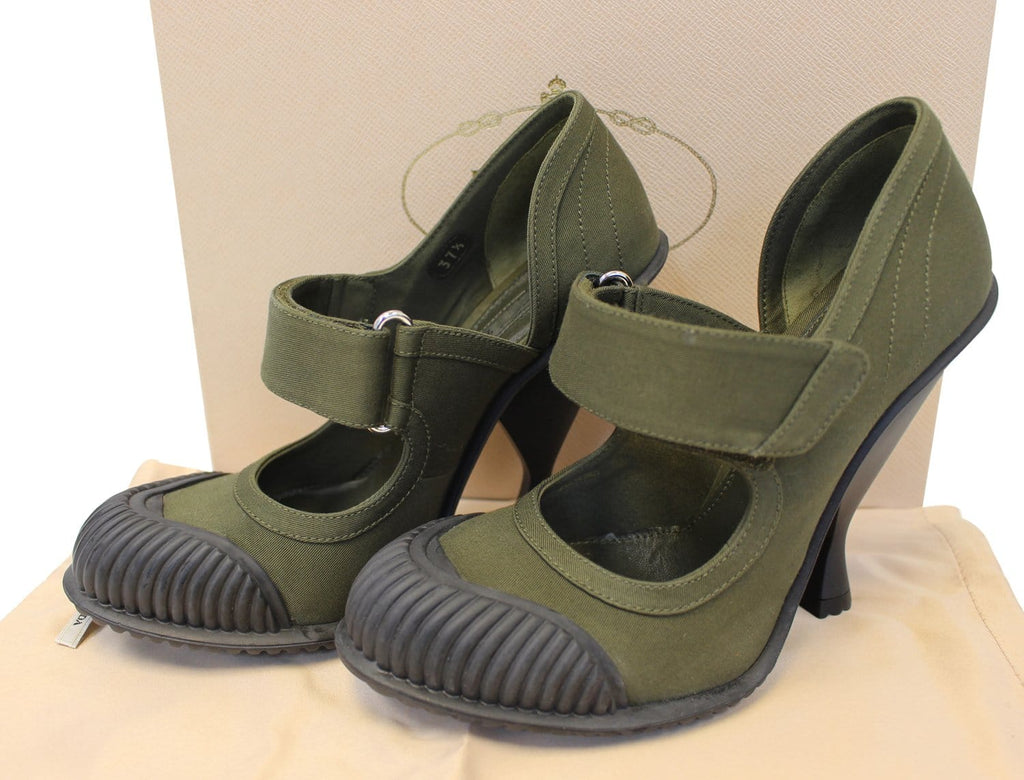靴 Archive PRADA Olive Pumps lButton 36 IMG_7364_1024x1024.JPG?v=