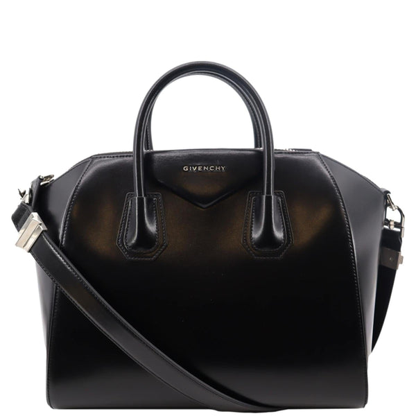 GIVENCHY Antigona Medium Calfskin Leather Shoulder Bag Black