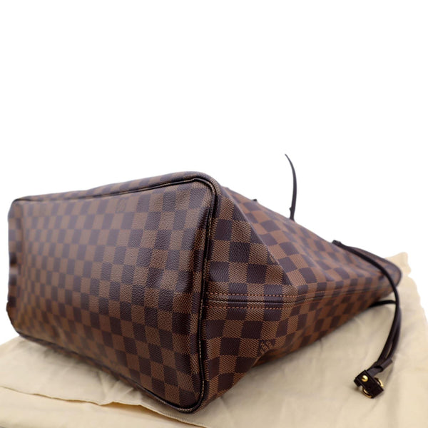 LOUIS VUITTON Neverfull GM Damier Ebene Tote Shoulder Bag Brown