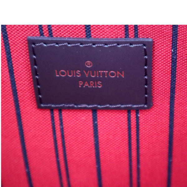 LOUIS VUITTON Neverfull Damier Ebene Pochette Wristlet Pouch Brown