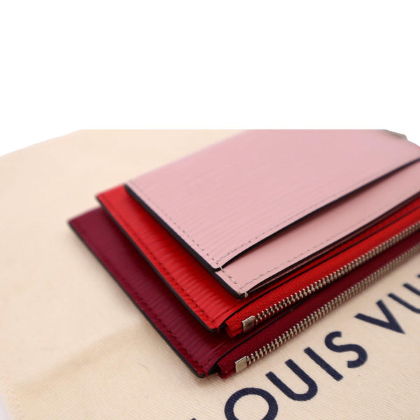 LOUIS VUITTON Epi Trio Leather Card Case Wallet Rose Ballerine