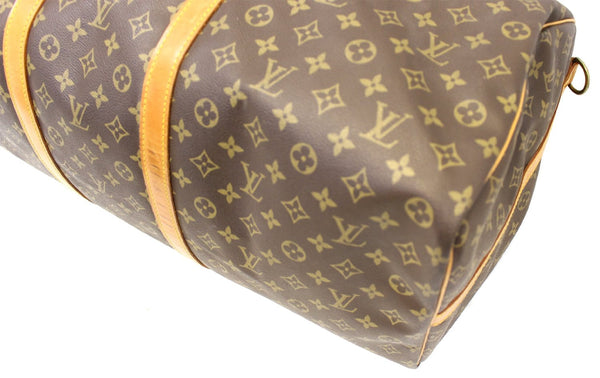 LOUIS VUITTON Monogram Canvas Brown Keepall 60 Bandouliere Travel Bag