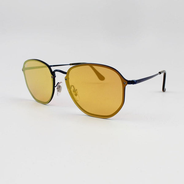 Ray-Ban Blaze Hexagonal Blue Sunglasses metal frame