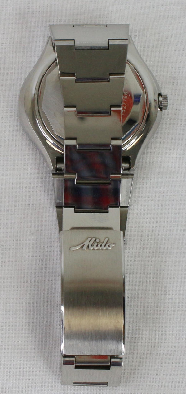 MIDO Commander 1980 Day Date Men's Stainless Steel Watch Light Grey Dial 41MM