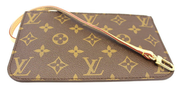 LOUIS VUITTON Monogram Canvas Pochette Wristlet Neverfull MM