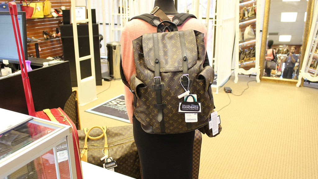 Christopher backpack leather bag Louis Vuitton Black in Leather