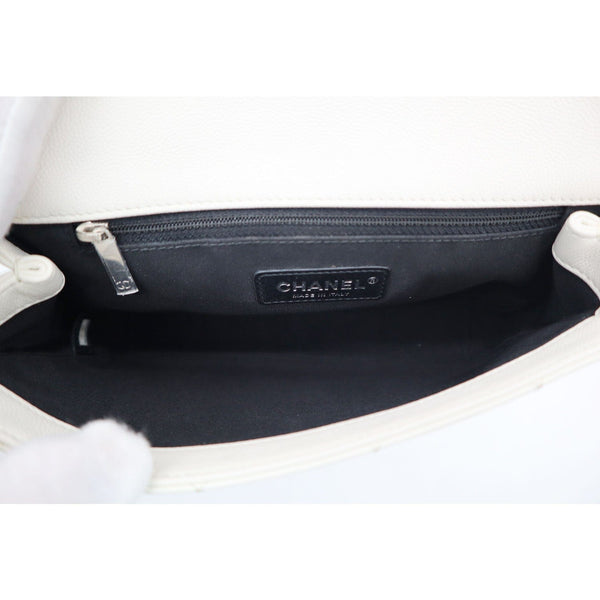 CHANEL My Everything Caviar Quilted Leather Flap Shoulder Bag White